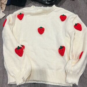 Strawberry crochet sweater